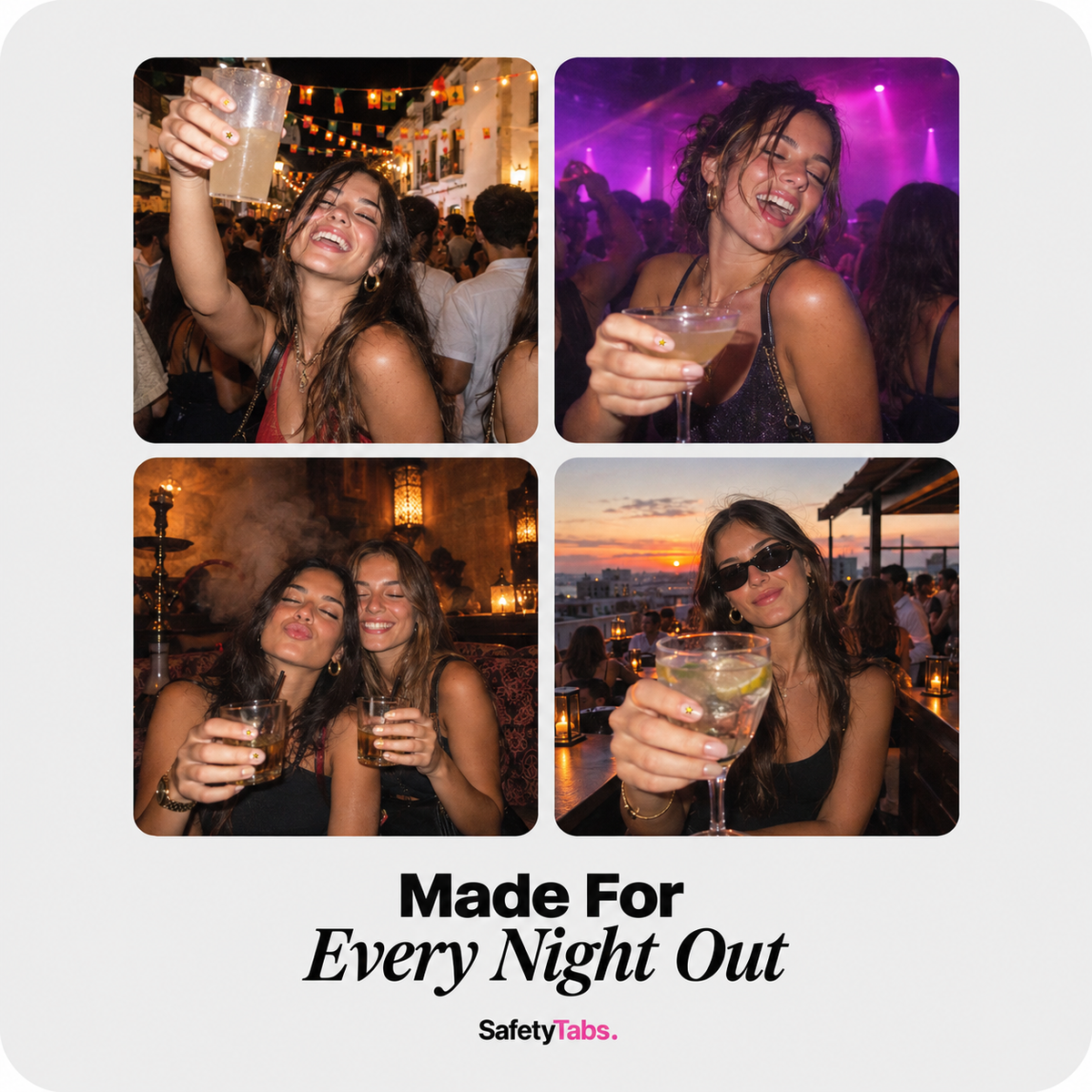 SafetyTabs™ - Drink-Testing Nail Stickers